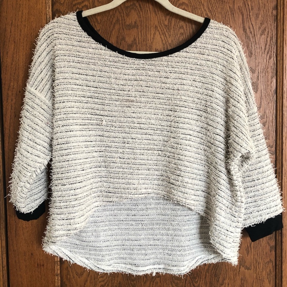 White cropped sweater